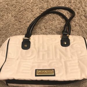 White and black Betsey Johnson handbag